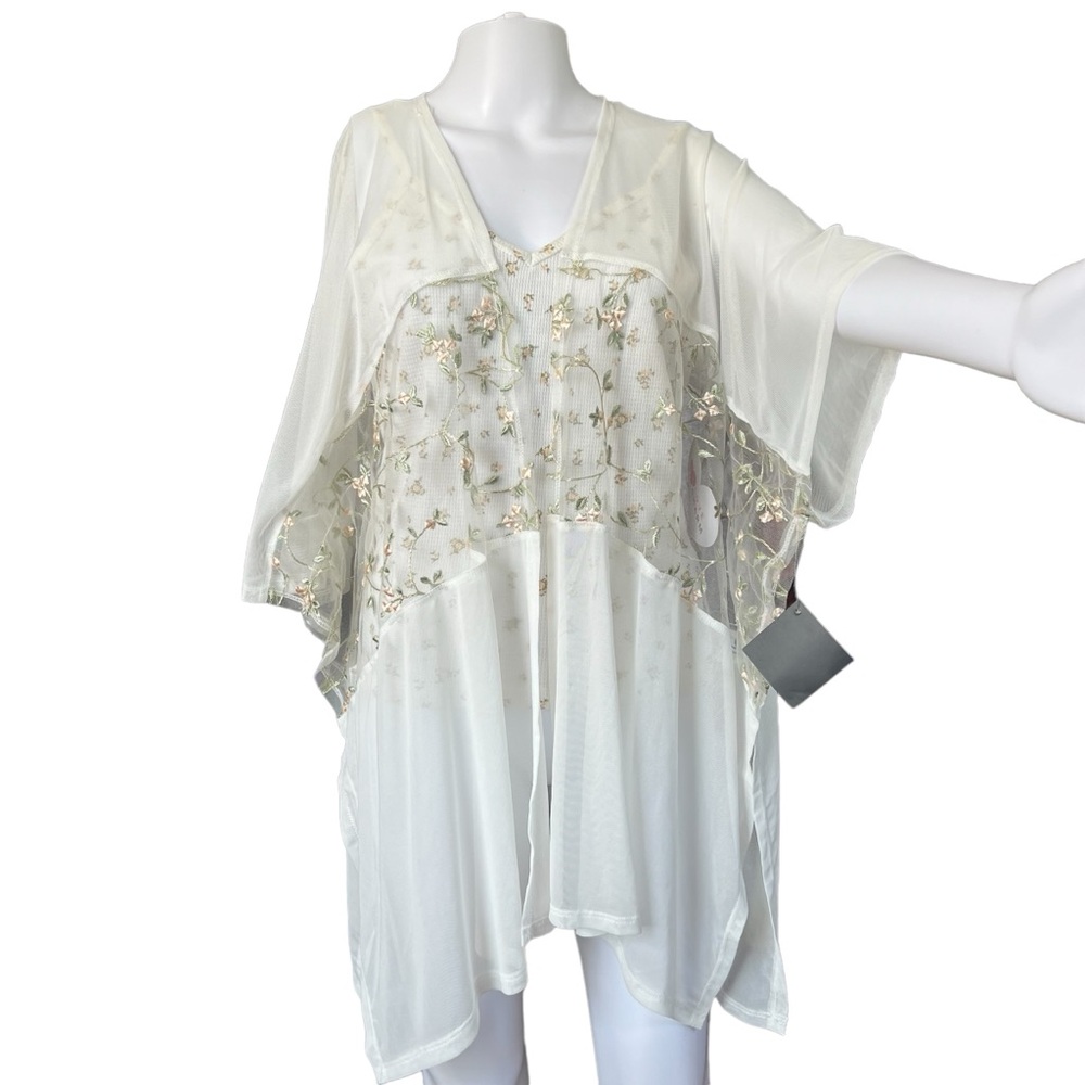 Paperoc & LoveCharm NWT - 2pc set - Womens Floral Tank Top w/ Kimono Sz. MD-XL